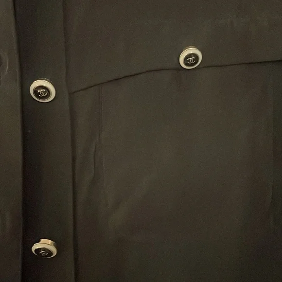 Chanel black blouse button up Size 38 - Picture 2 of 5